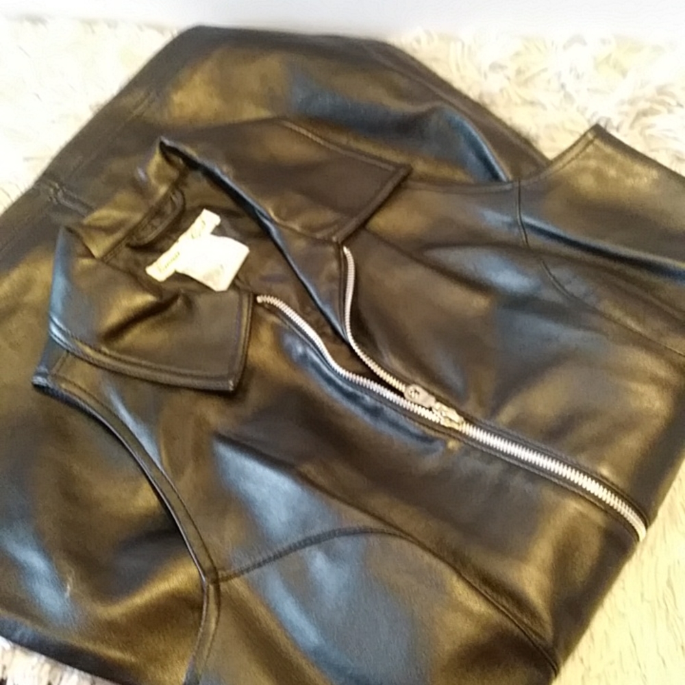 Vintage Faux Leather Mini Dress - Picture 7 of 9